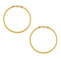 A pair of beautiful gold anklets with a textured, diamond-like pattern along the front, displayed on a clean white background.