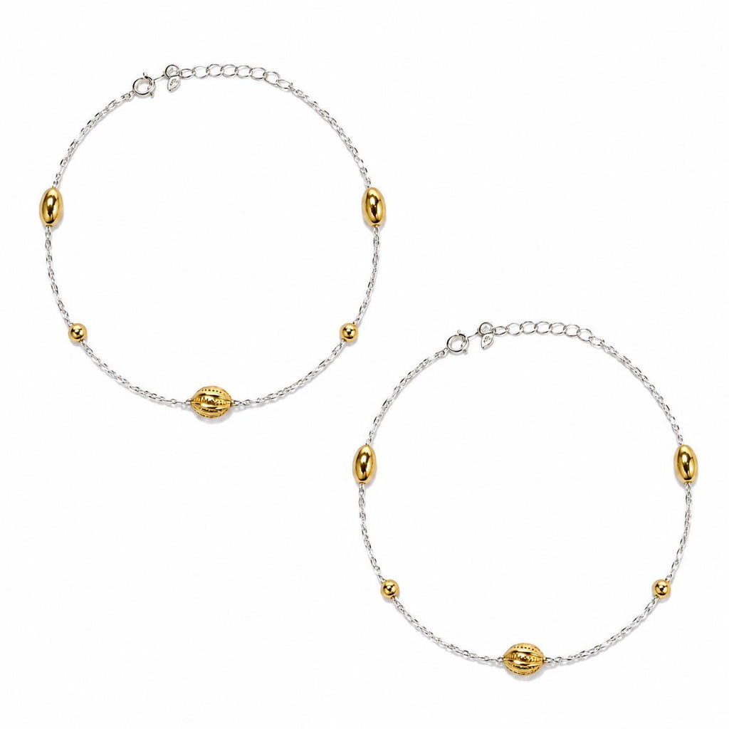 Golden Shell Bead Anklet