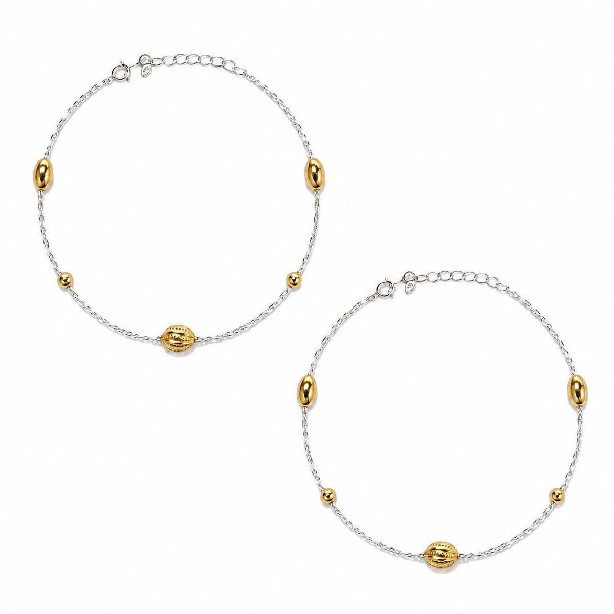 Golden Shell Bead Anklet