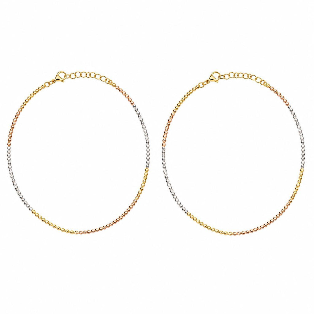 Tri Colour Orbit Anklet