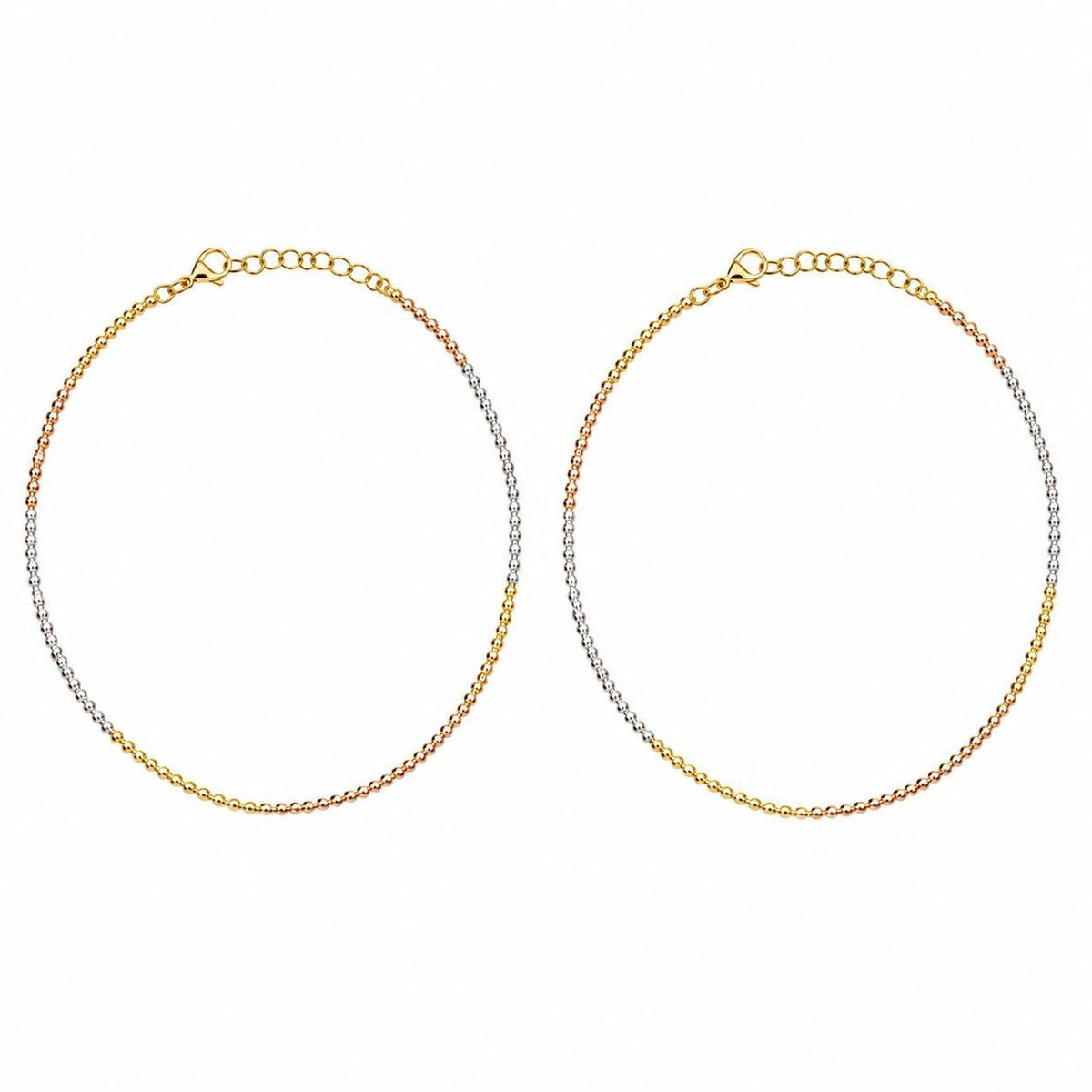 Tri Colour Orbit Anklet