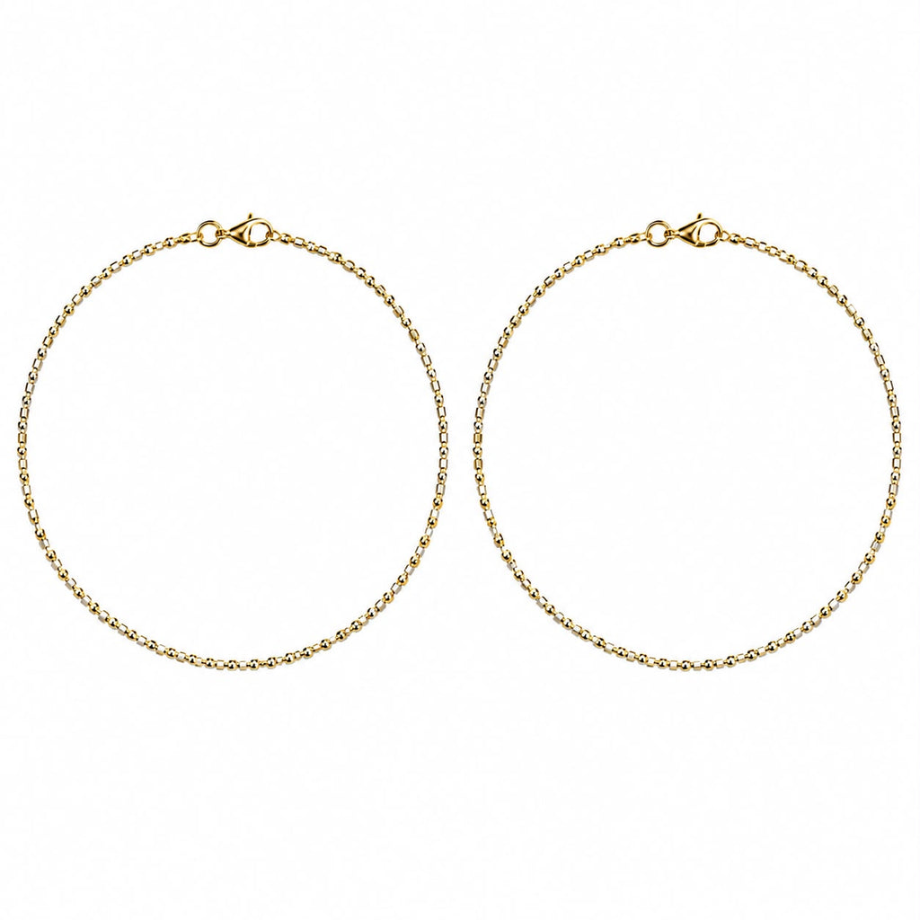 Two Tone Faceted Bead Anklet