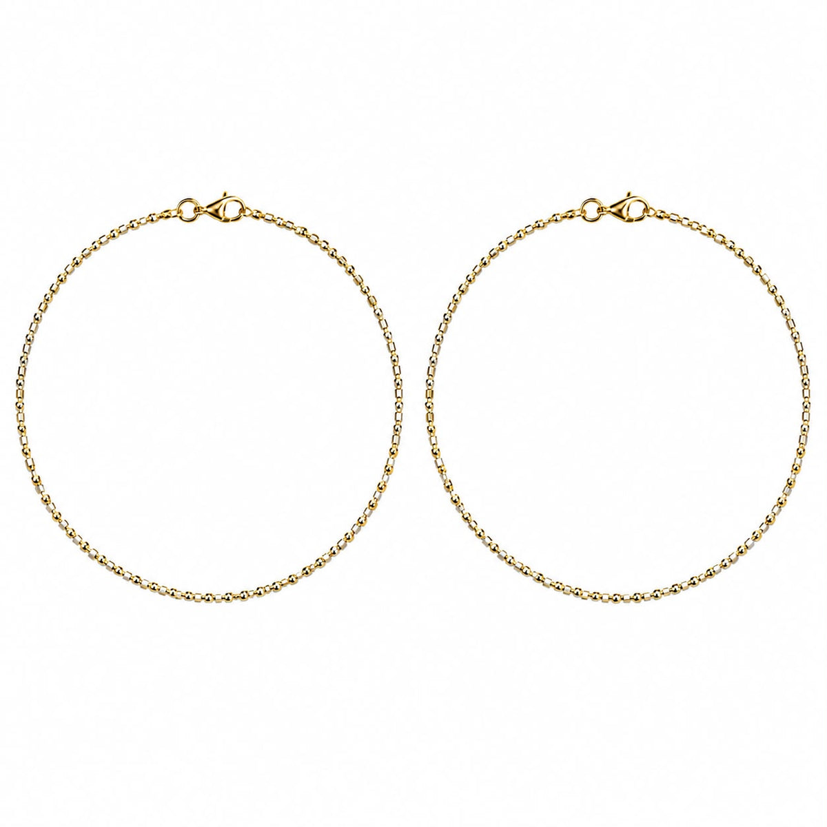 Two Tone Faceted Bead Anklet