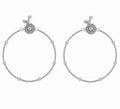 Silver Blossom Stone Anklet