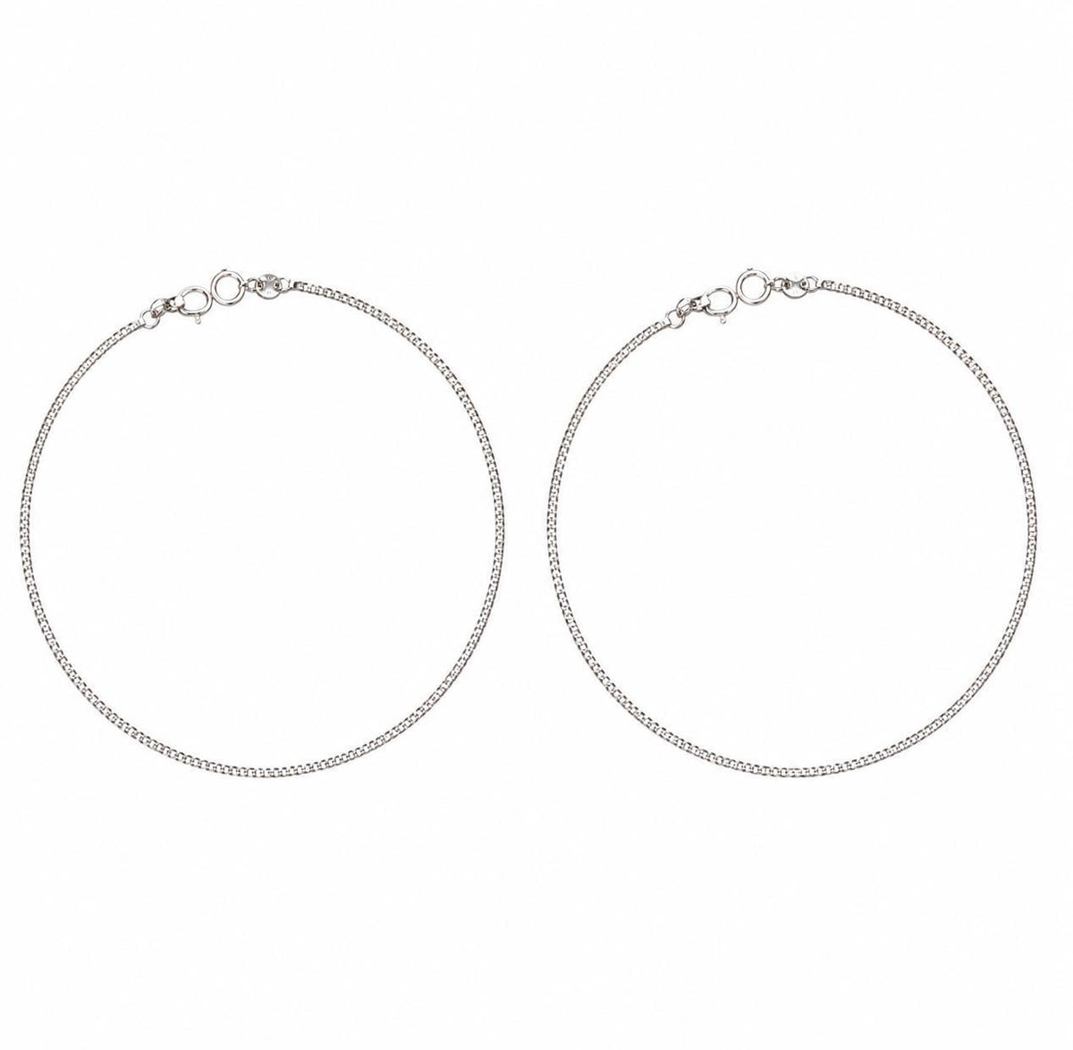 Silver Sleek Chain Anklet