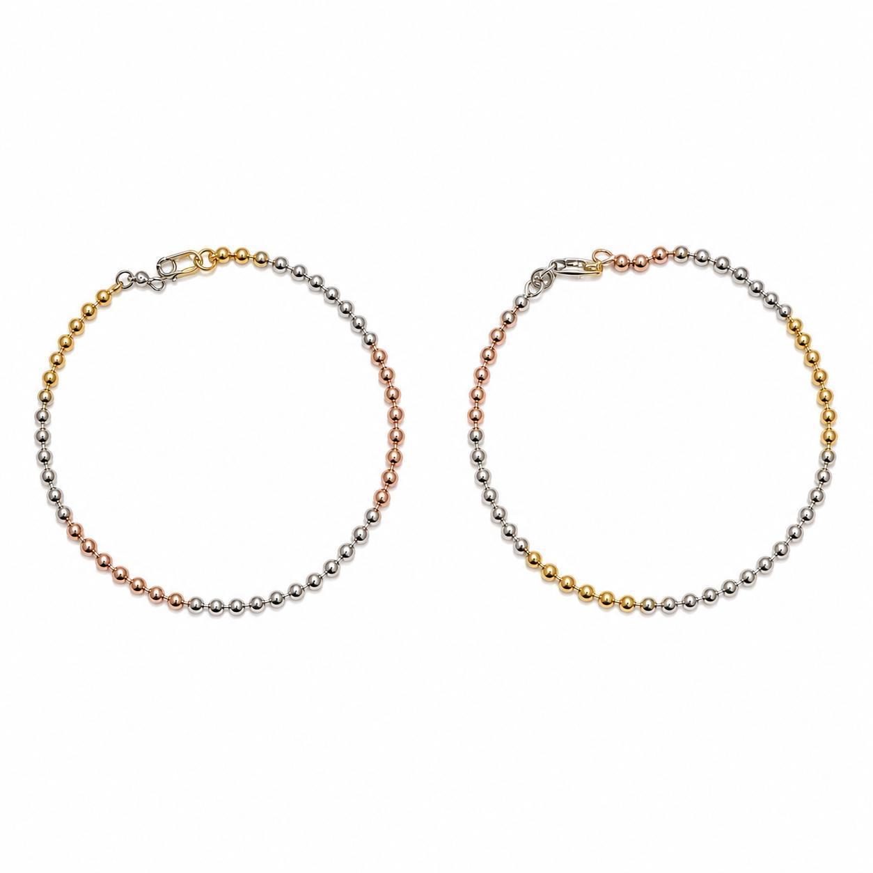 Tri Colour Beaded Anklet