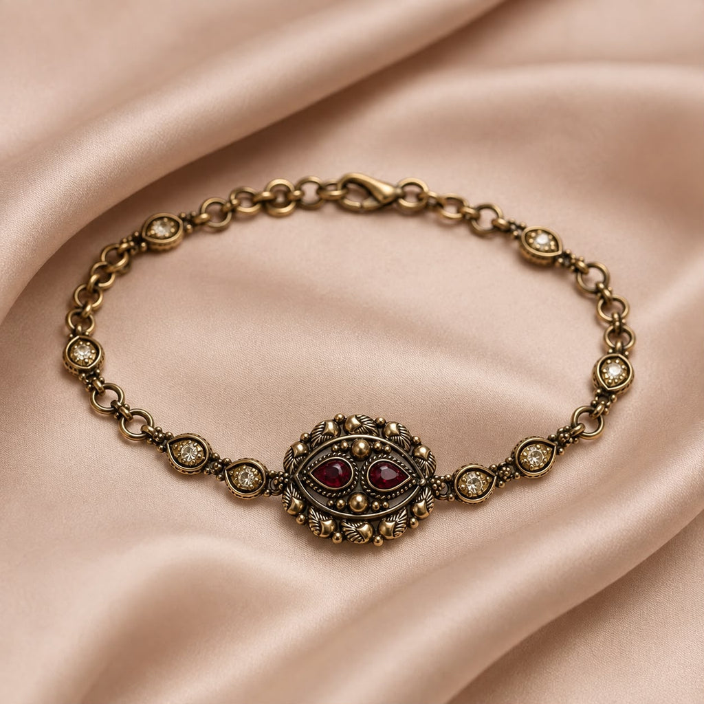 Antique Ruby Eye Bracelet