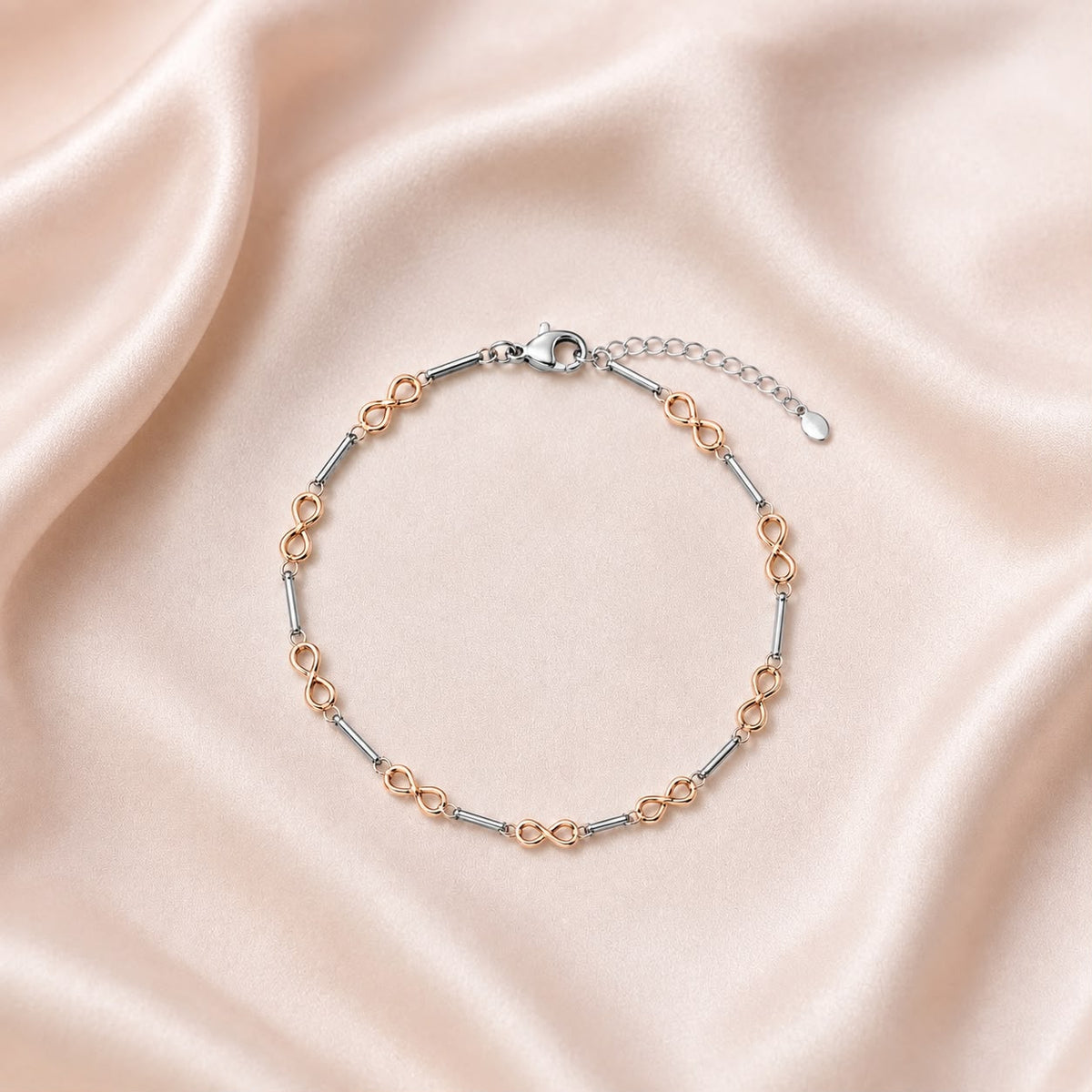 Rose Gold Infinity Link Bracelet