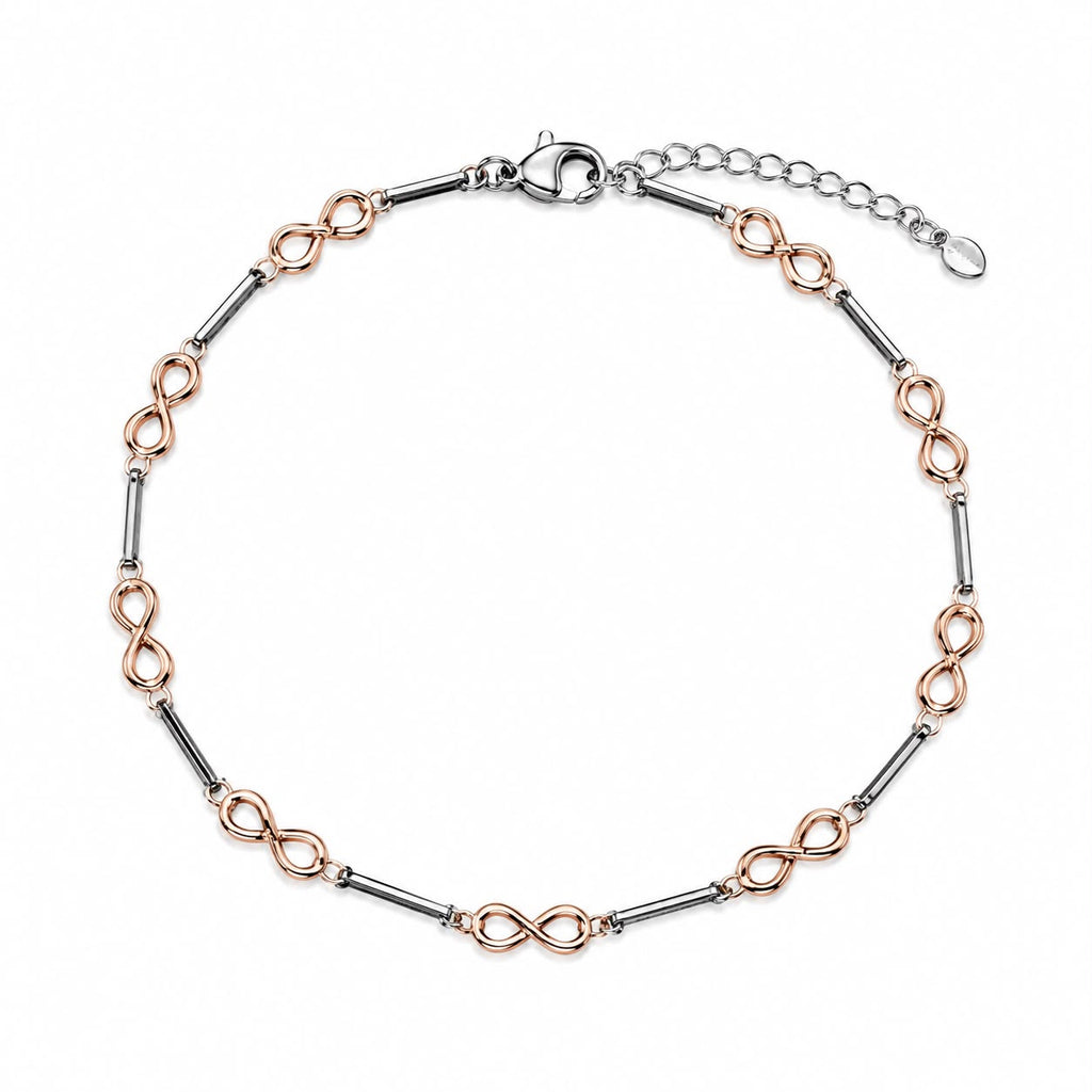 Rose Gold Infinity Link Bracelet