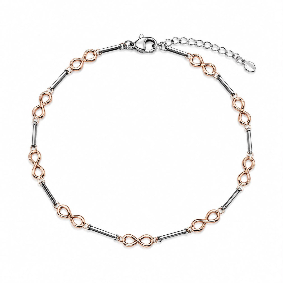 Rose Gold Infinity Link Bracelet