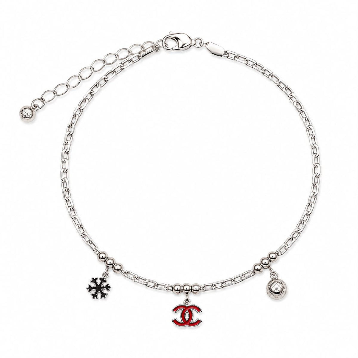 Red Charm Dangle Bracelet