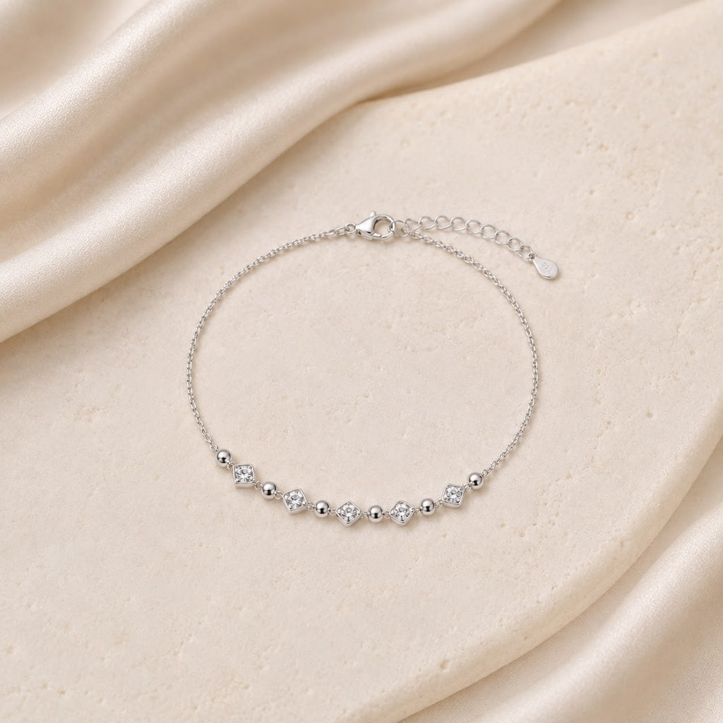 Silver Sparkle Bead Bracelet