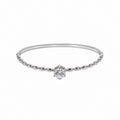 Silver Solitaire Twist Bangle