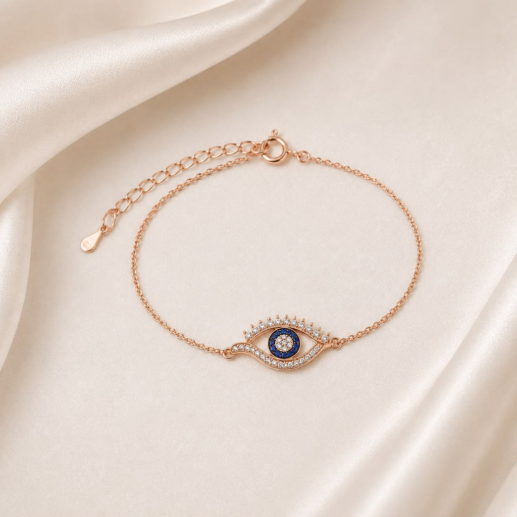 Rose Gold Evil Eye Bracelet