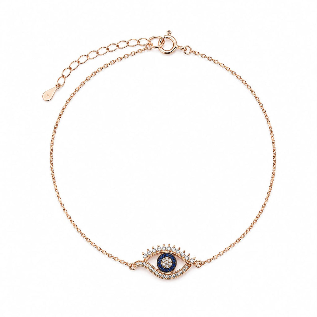 Rose Gold Evil Eye Bracelet
