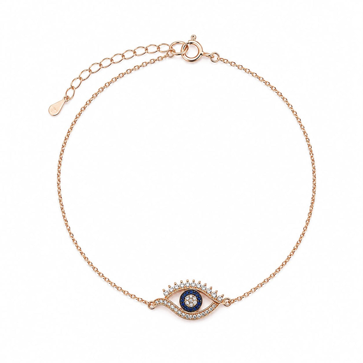 Rose Gold Evil Eye Bracelet