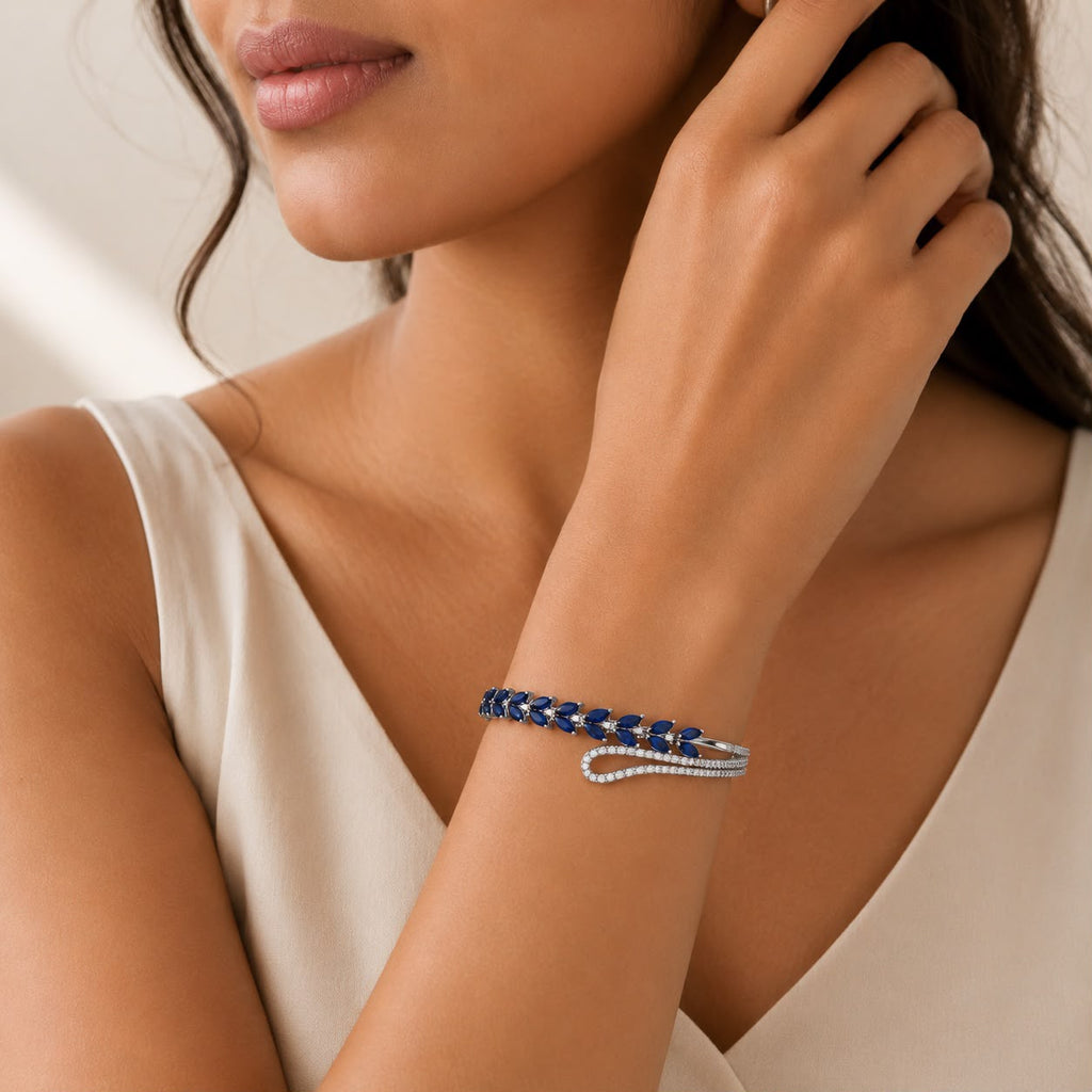 Blue Leaf Bangle