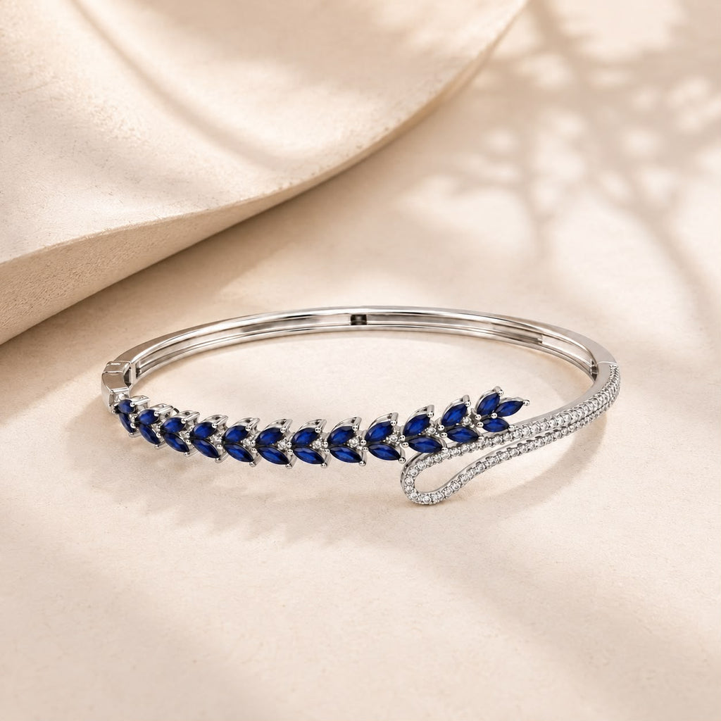 Blue Leaf Bangle