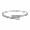 Silver Baguette Wrap Bangle