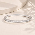 Silver Linear Baguette Bangle