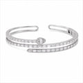 Silver Spiral Crystal Cuff