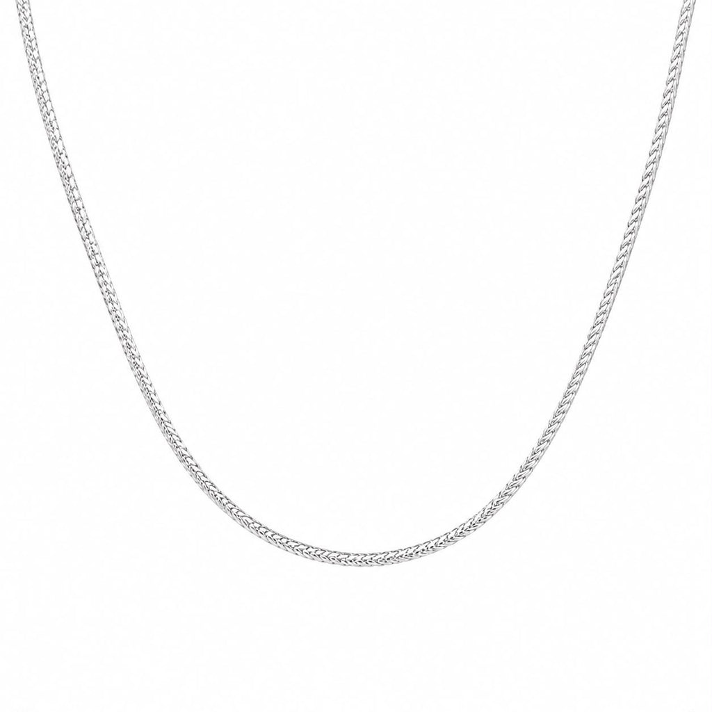 Silver Braided Wheat Chain