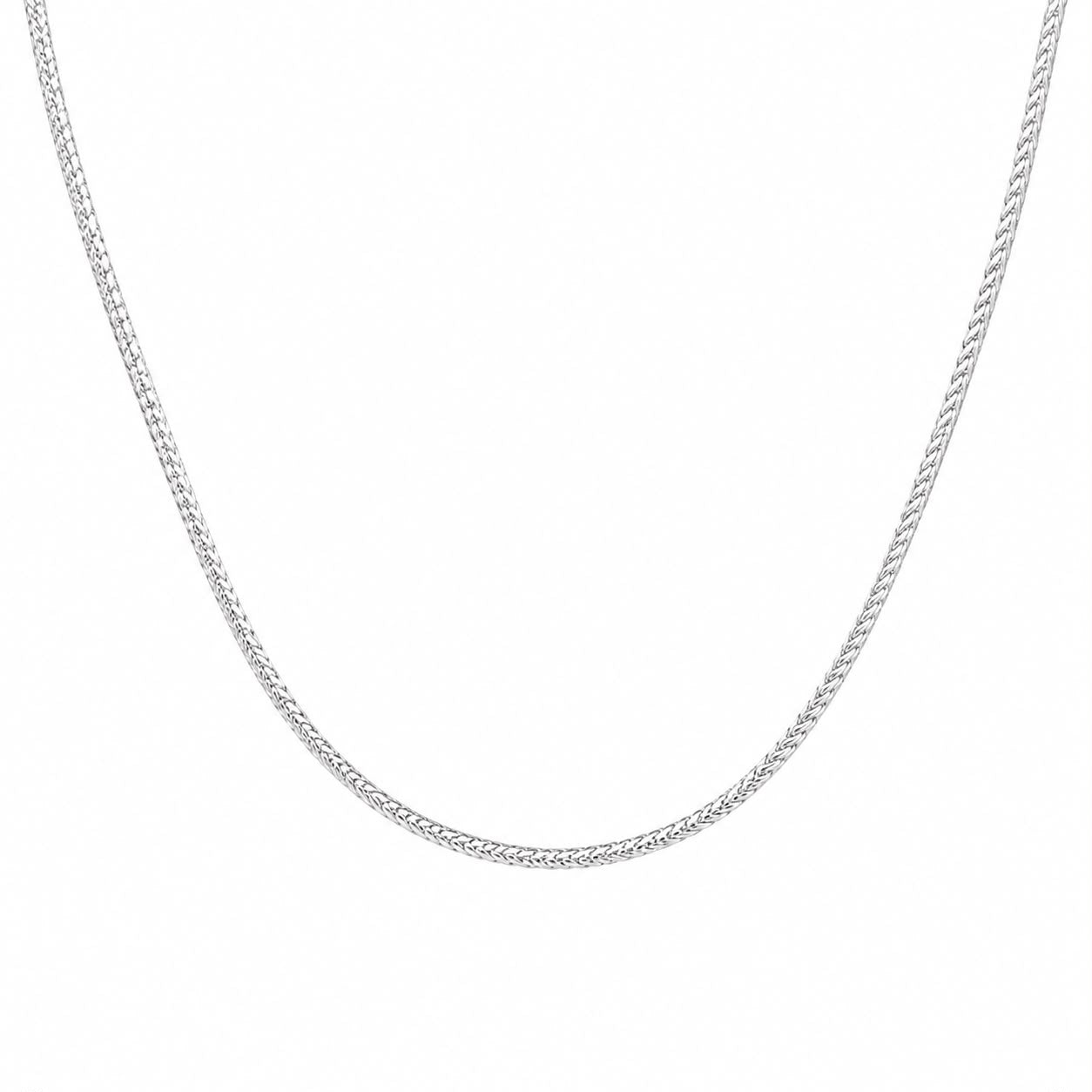 Silver Braided Wheat Chain