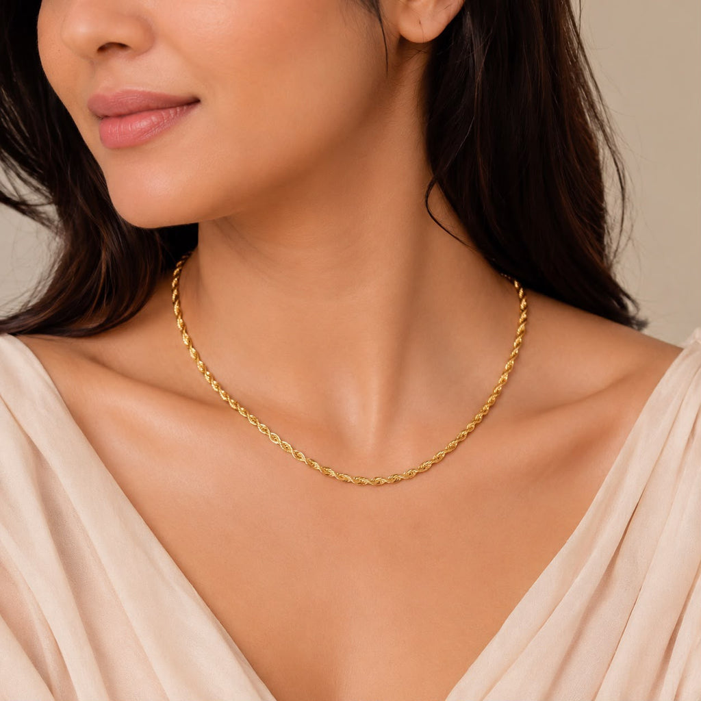 Golden Twisted Rope Chain