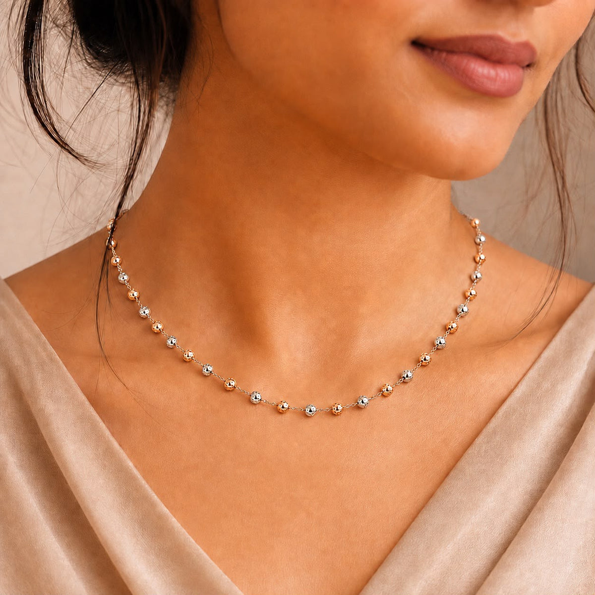 Rose Gold Filigree Bead Chain