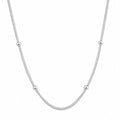 Silver Triple Strand Bead Necklace