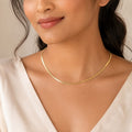 Golden Sleek Herringbone Chain