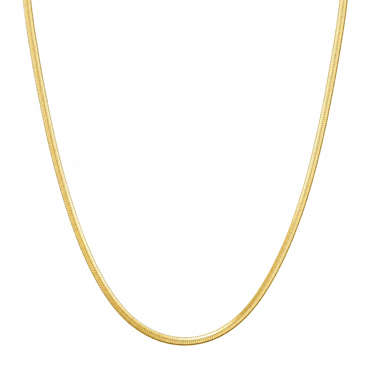 Golden Sleek Herringbone Chain