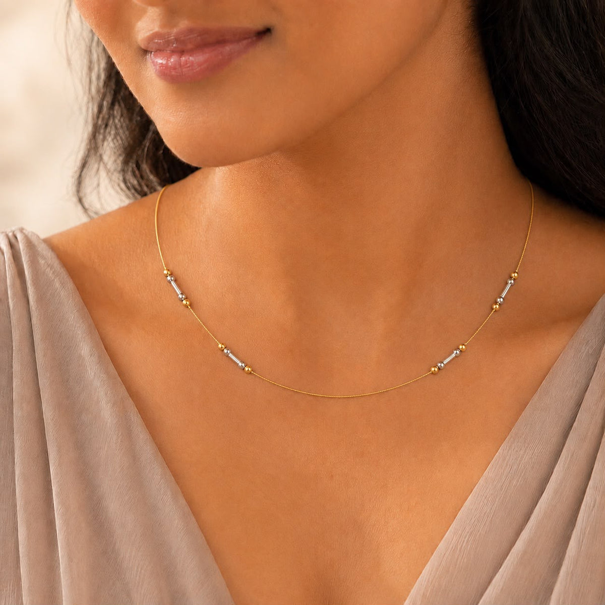 Golden Two-Tone Station Chain