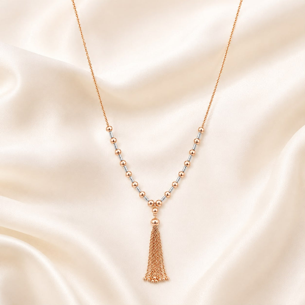 Rose Gold Tassel Necklace