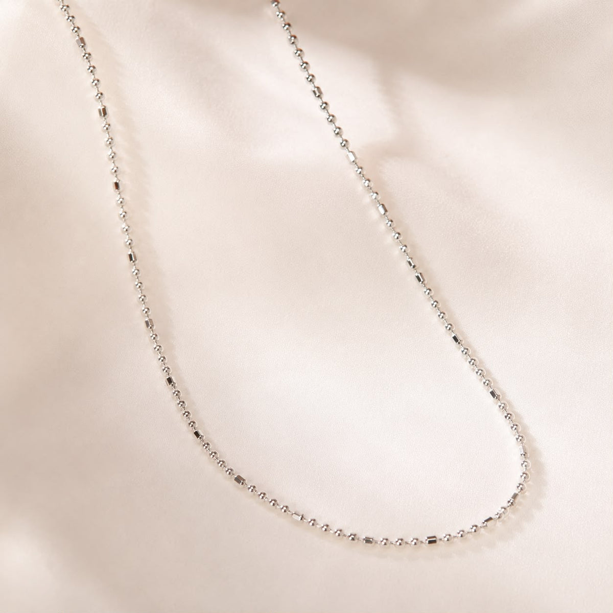 Silver Geometric Bead Chain
