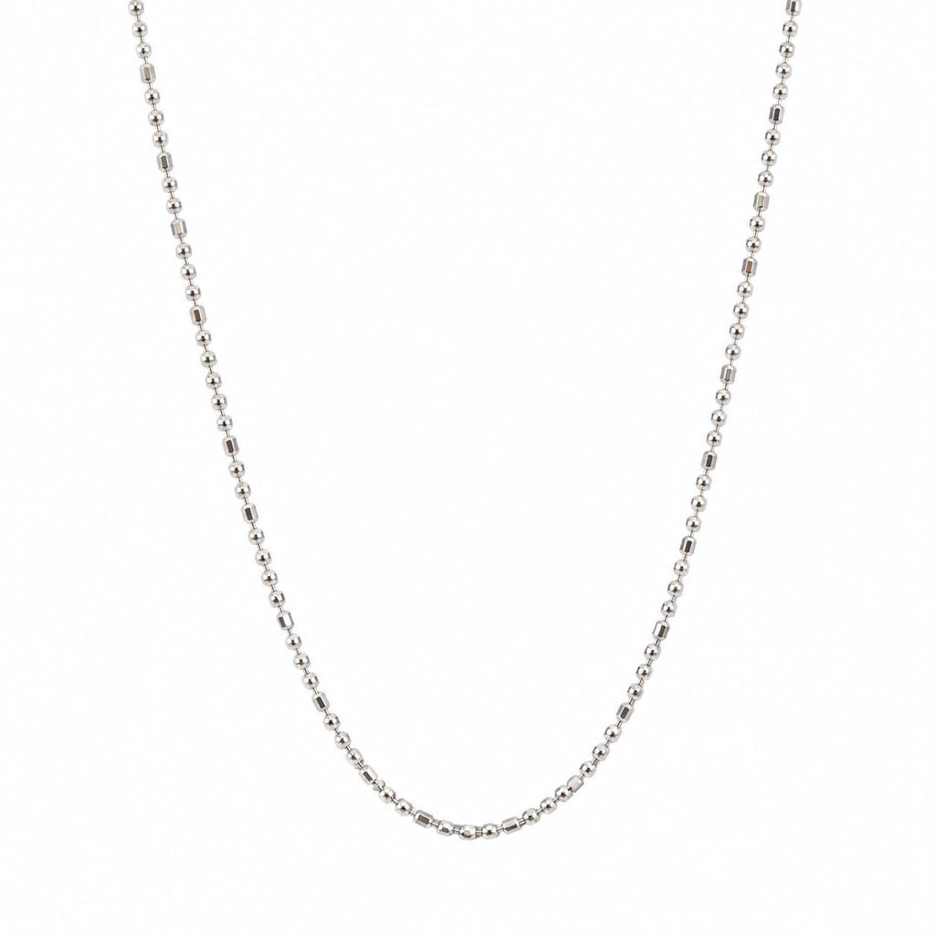 Silver Geometric Bead Chain