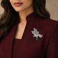 Green Gem Phoenix Brooch