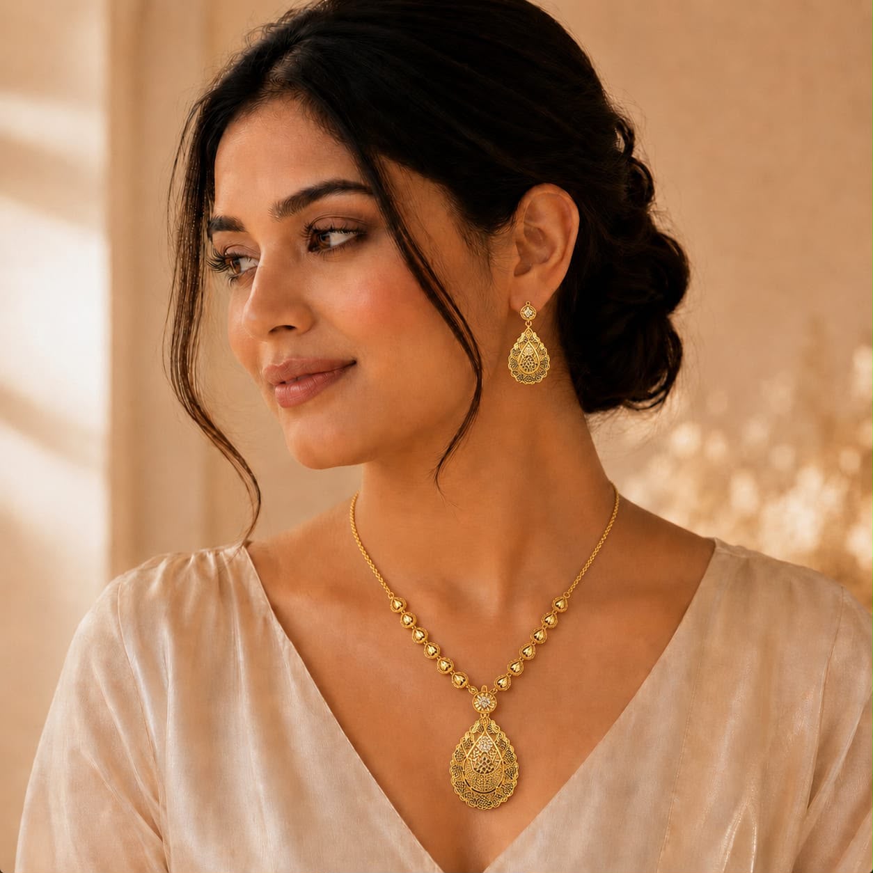 Golden Regal Teardrop Set