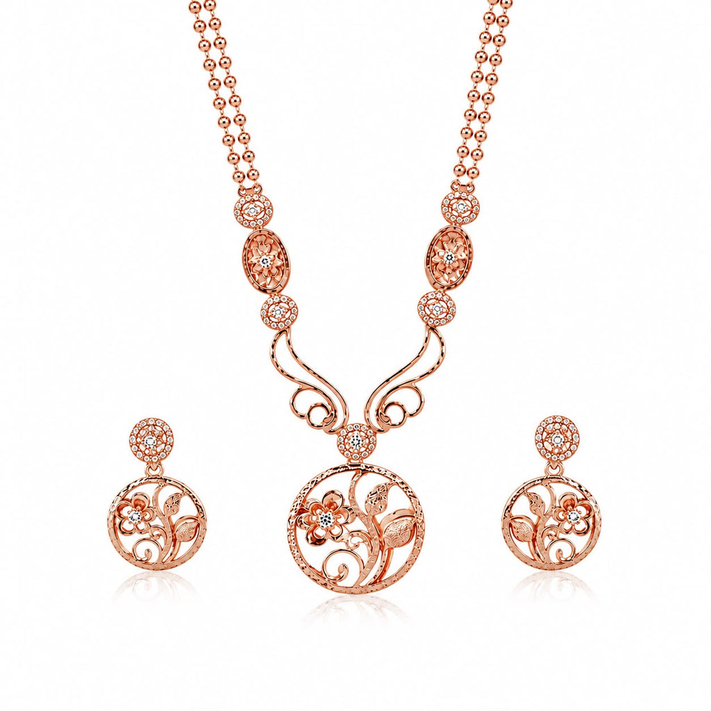 Rose Gold Floral Vine Set