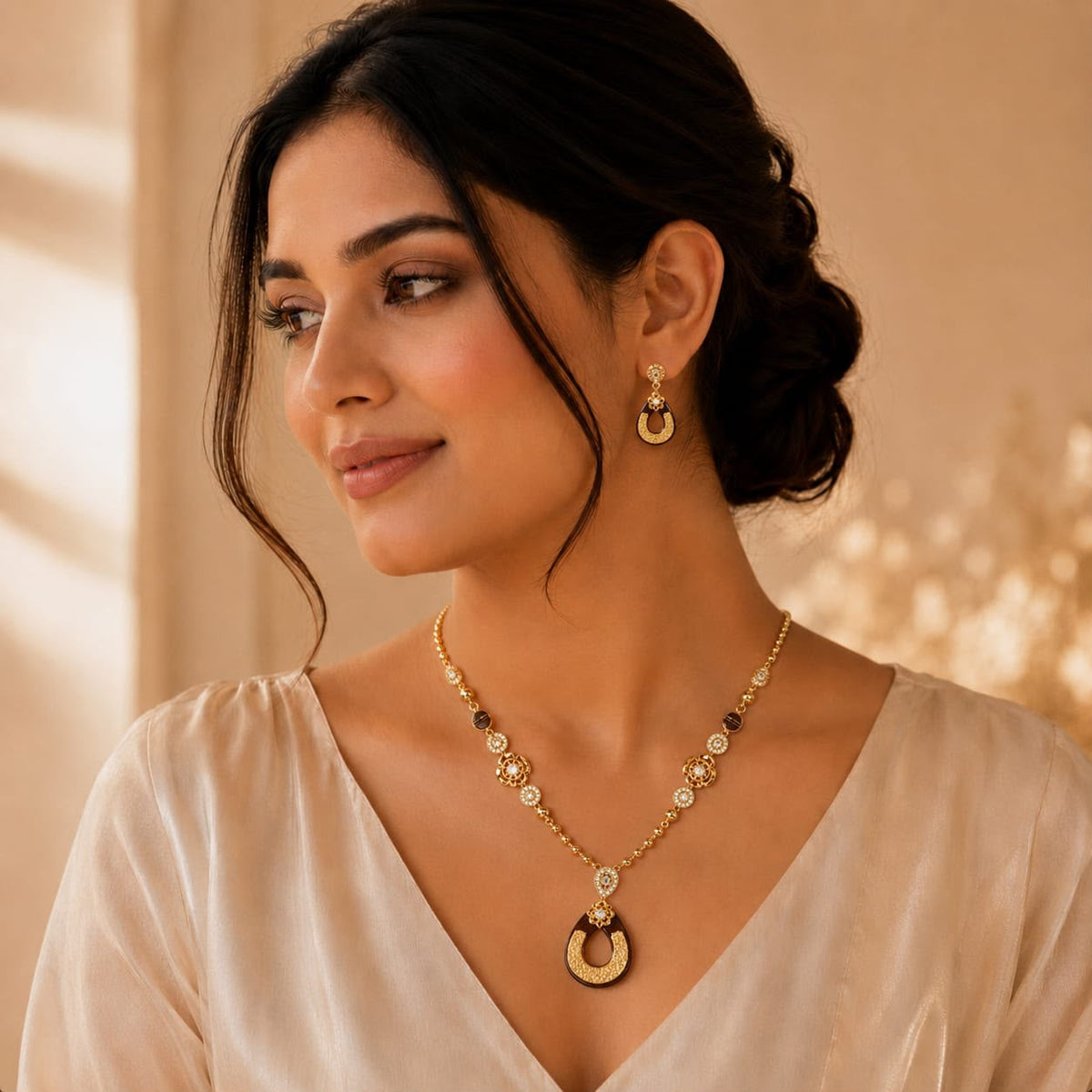 Golden Mocha Teardrop Set