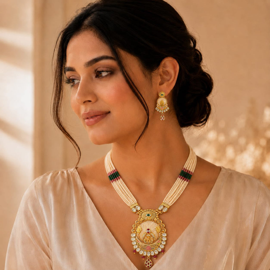 Golden Bridal Beaded Set