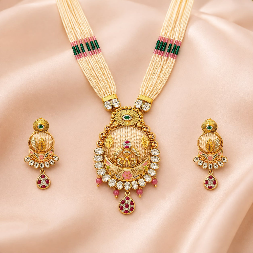 Golden Bridal Beaded Set