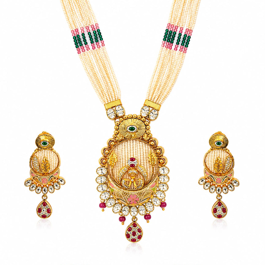 Golden Bridal Beaded Set