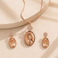 Rose Gold Swirl Oval Set
