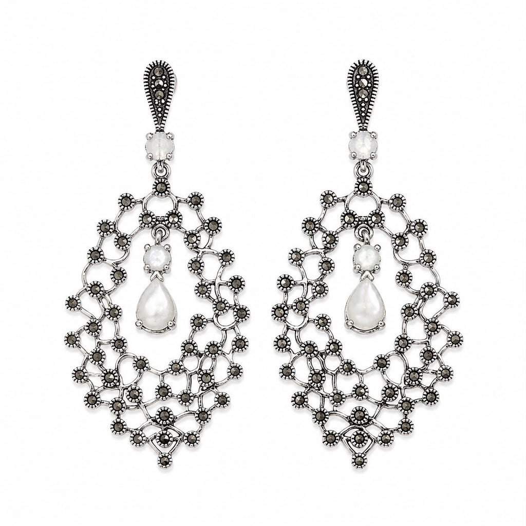 Pearl Lace Drop Earrings