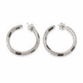 Black Crystal Hoop Earrings