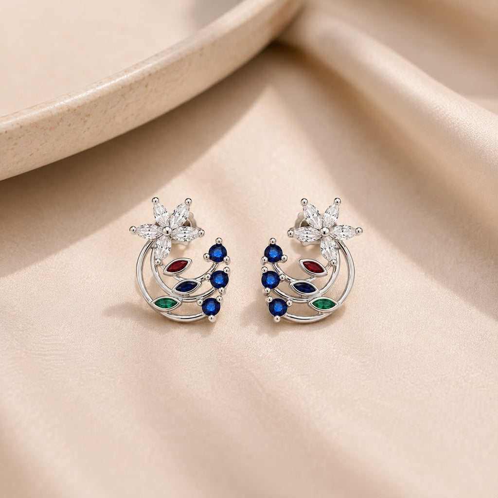 Multicolour Floral Vine Earrings