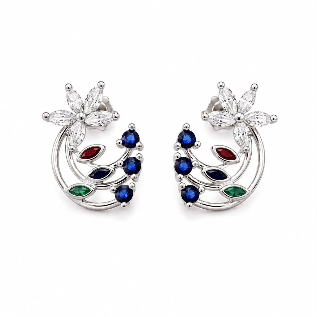 Multicolour Floral Vine Earrings