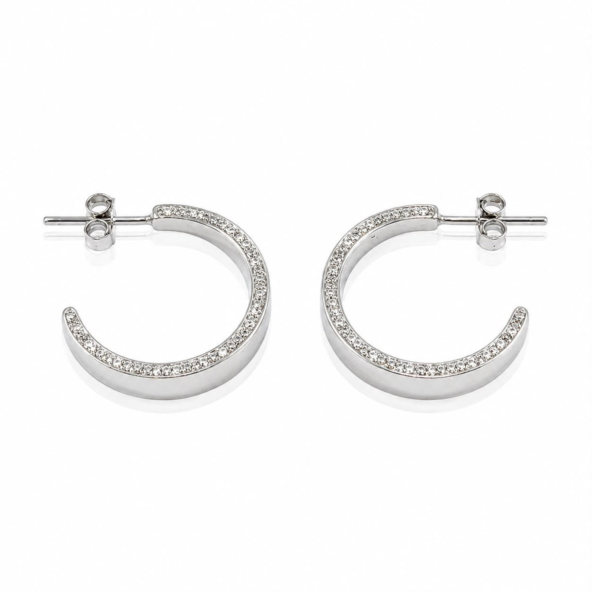 Crystal Open Hoop Earrings
