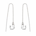 Bird Charm Threader Earrings